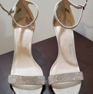 Silver strappy sandals